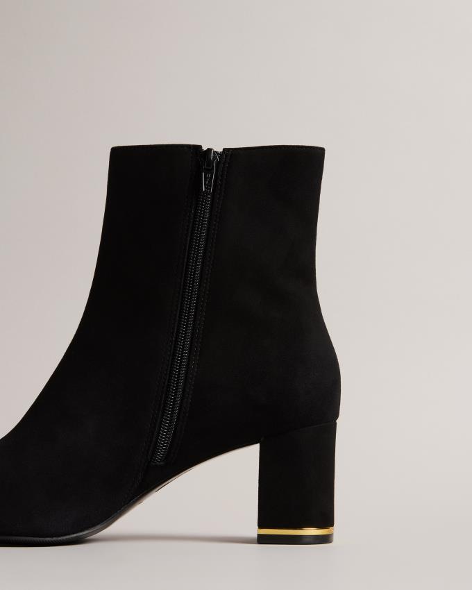 Bottines Ted Baker Suede Noir Femme | KQI-17292741